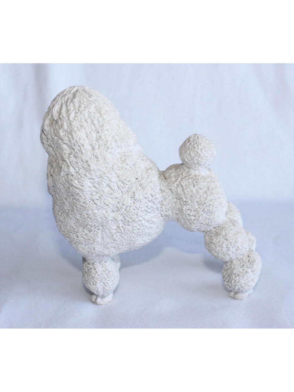 White Standing Poodle Figurine with Show Cut Sandicast - Picture 4 of 11